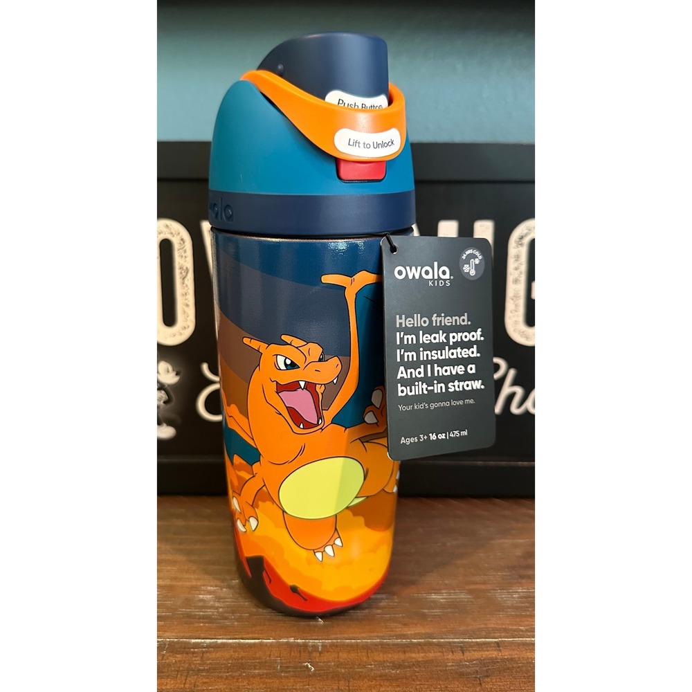 Owala Kids FreeSip 16oz Pokemon Charizard 30th Anniversary Target Exclusive NWT